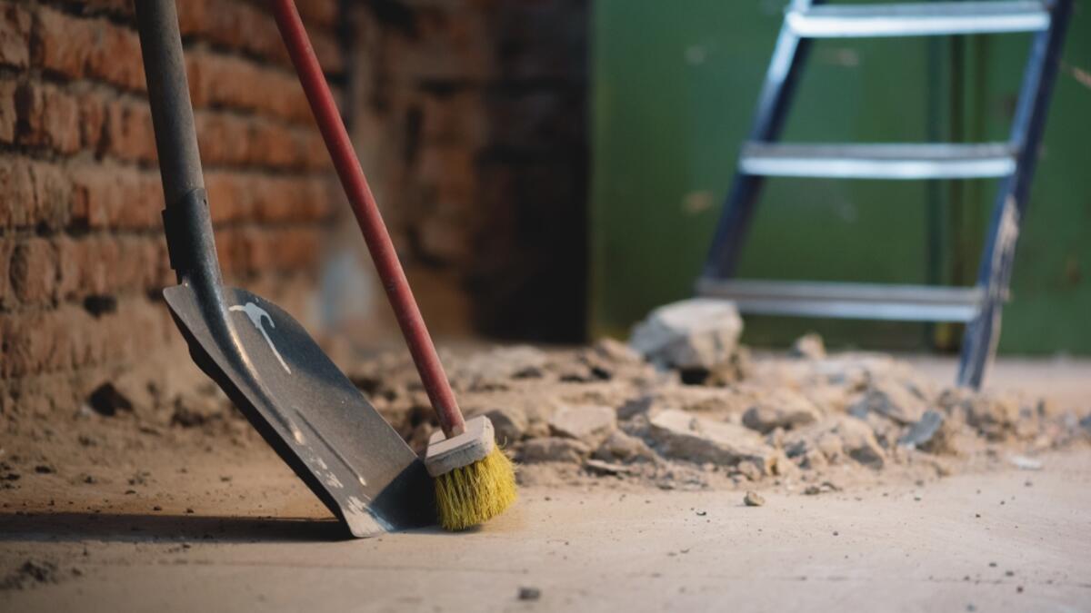 Reinigungsarbeiten in einem Objekt nach Bau- oder Renovierungsarbeiten